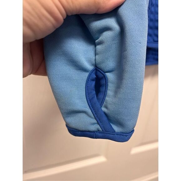 Nike Royal Blue Sphere Thermal Half Zip Warm Up Pullover sz S EUC - Picture 3 of 8